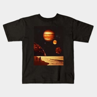 Summer Nights - Space Collage, Retro Futurism, Sci-Fi Kids T-Shirt